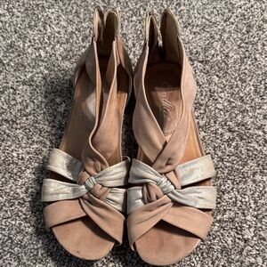 Earthies Sora Taupe and Silver Sandals